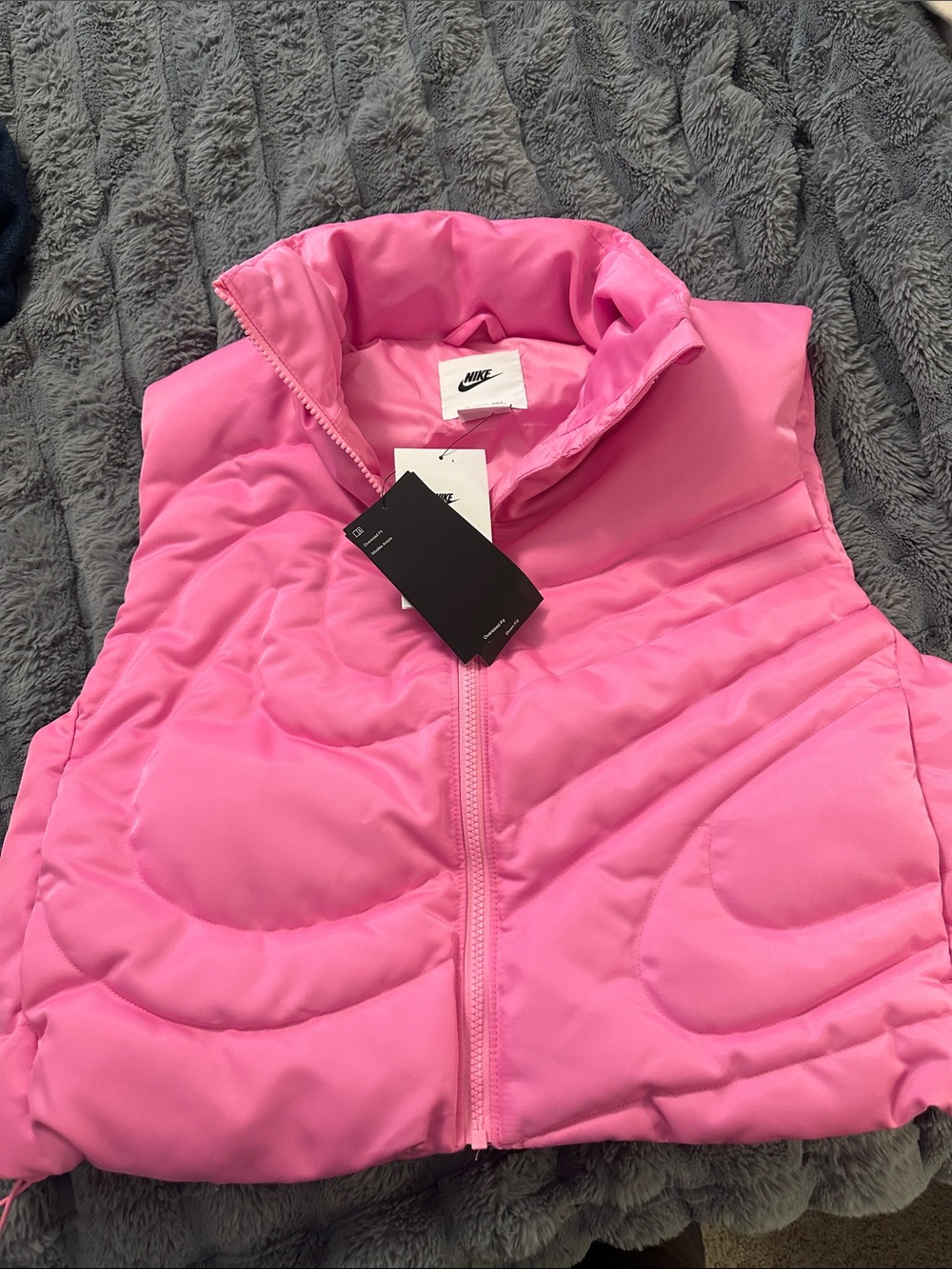 Nike Kids Pink Quilted Puffer Vest